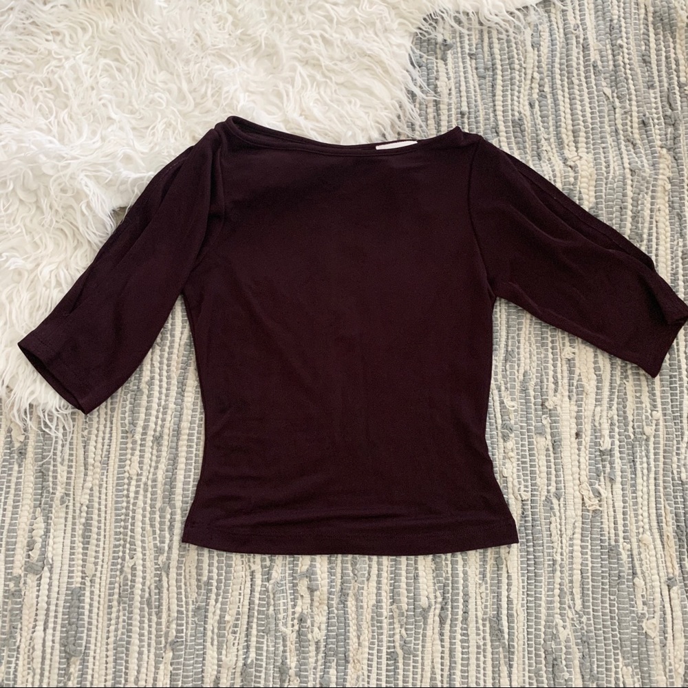 Berry Colored Top with Slit Details
